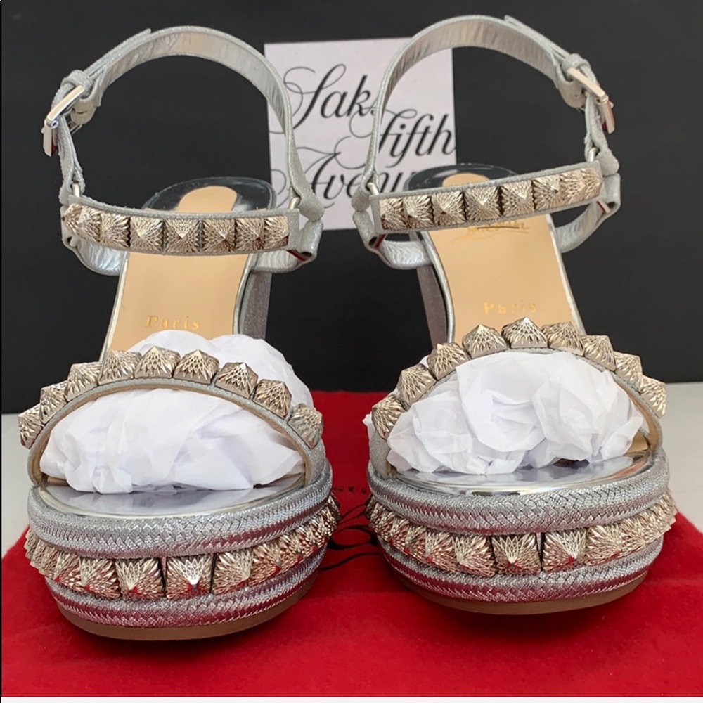 NEW CHRISTIAN Louboutin Pira Ryad 110 Wedge Sandal - Picture 5 of 10